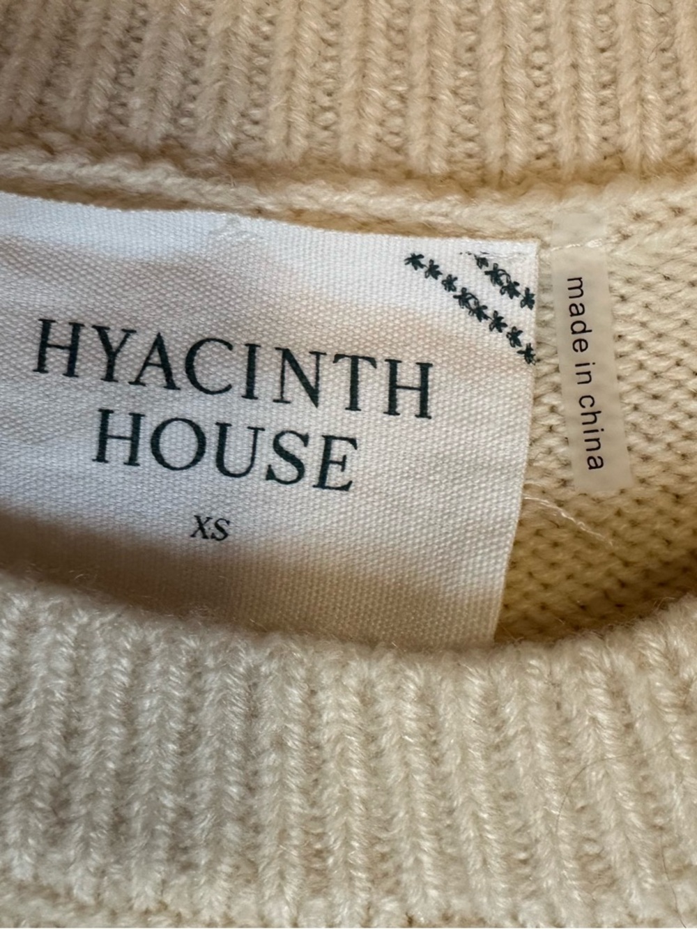 Tuckernuck Hyacinth House Ivory Floral Applique Crewneck Spring Sweater - Picture 9 of 12